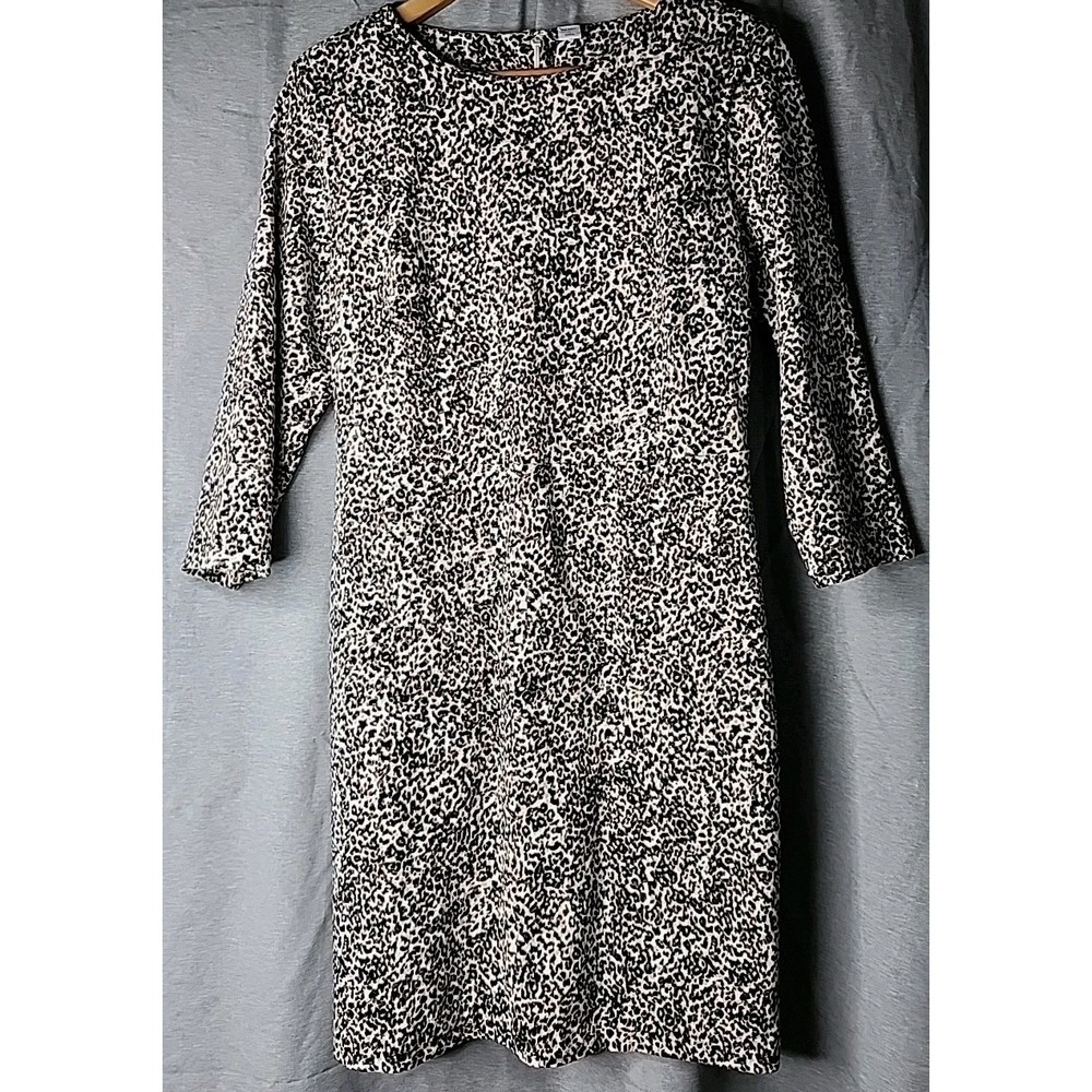Old Navy Ponte-Knit Sheath Dress Size Medium Leopard Print Cotton/Spandex